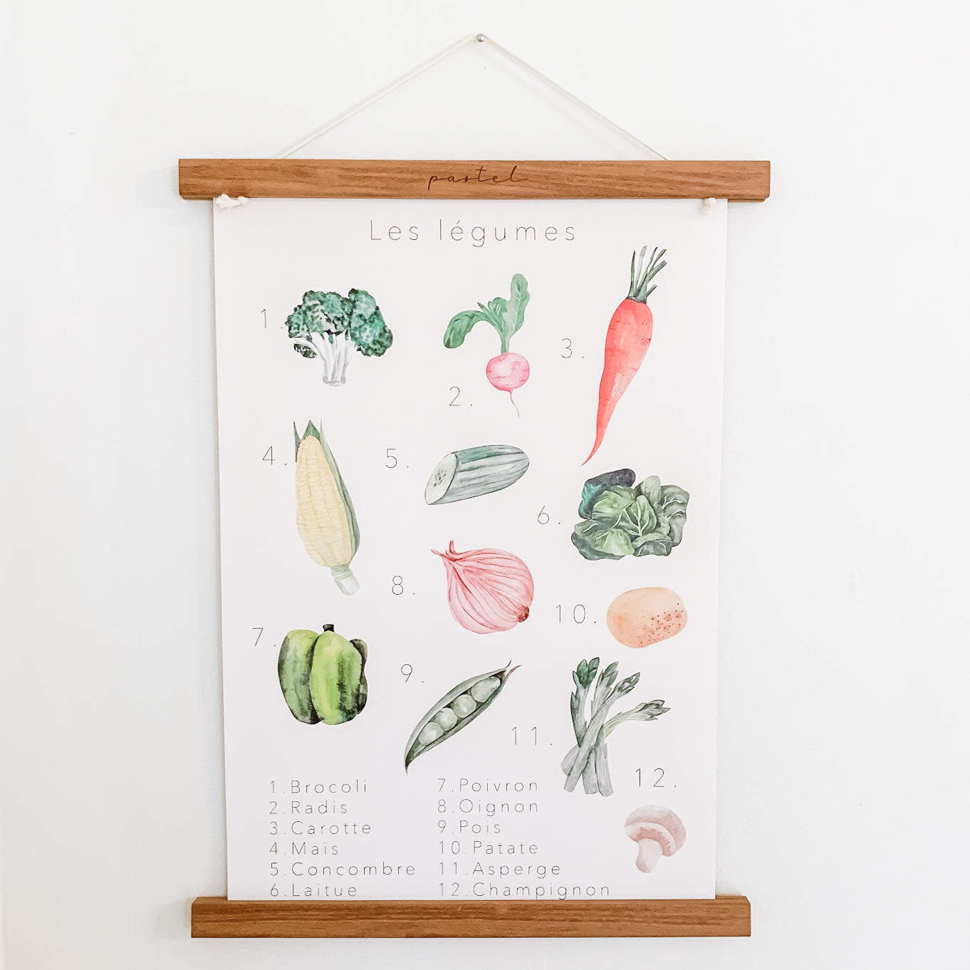 Affiche éducative & décorative "Légumes"